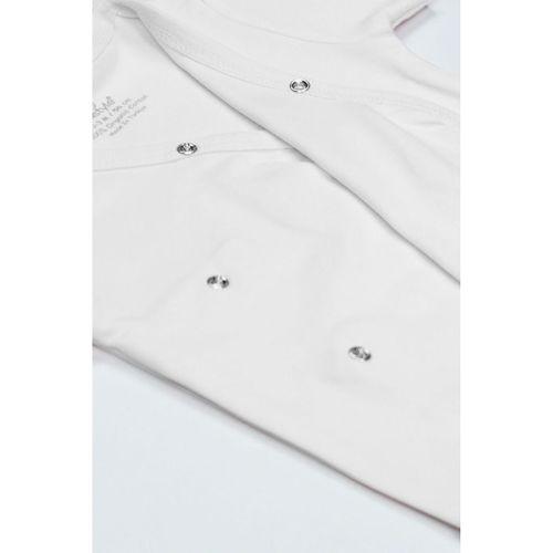 Bistyle Bistyle Organik Natural Basic Style Kruvaze Uzun Kol Body BS17102 Beyaz