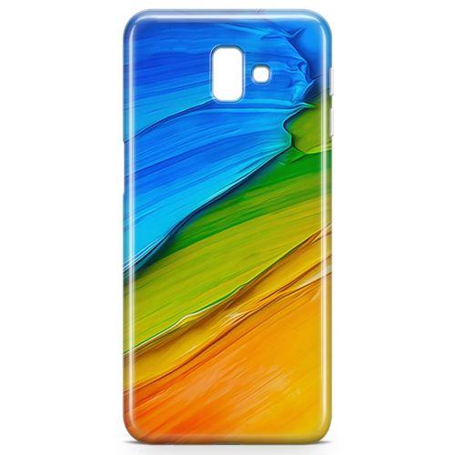 Samsung Galaxy J6 Plus Kılıf Tempere Arka Kapak Koruma Desenli Full Koruyucu