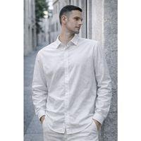 Faulkner Modal Kumaş Yakalı Uzun Kollu Yazlık Erkek Gömlek - Ekru