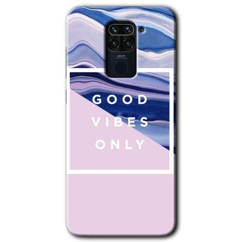 Redmi Note 9 Kılıf HD Desen Baskılı Arka Kapak - Good Vibes + Kırılmaz Cam