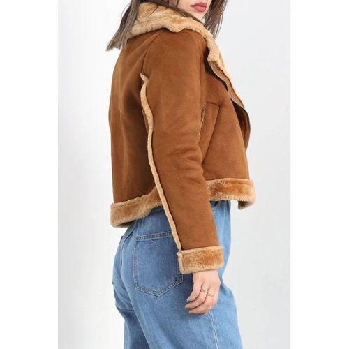pilelistore Kürklü Mont Kahve