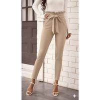 Kadın Yüksek Bel Beli Fırfırlı önden Bağlamalı Ithal Krep Pantolon