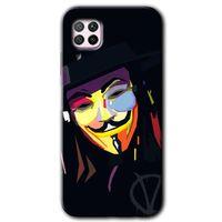 MRCİLETİSİM Huawei P40 Lite Kılıf Baskılı Kapak - Vendetta + 5D Tam Kaplayan Cam