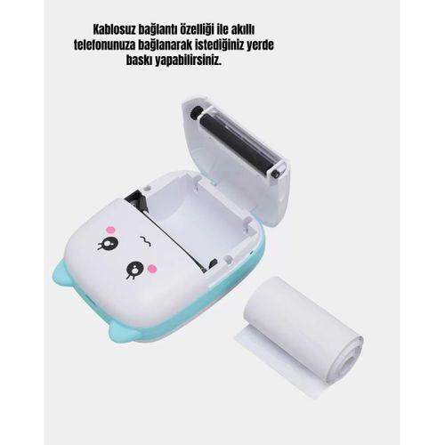 Mini Bluetooth Termal Yazıcı 1200mah Şarjlı Taşınabilir