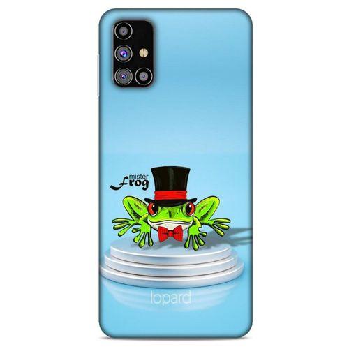 Samsung Galaxy M31s Kılıf FunnyMaX (7) Telefon Kılıfı Açık Mavi Kurbağa