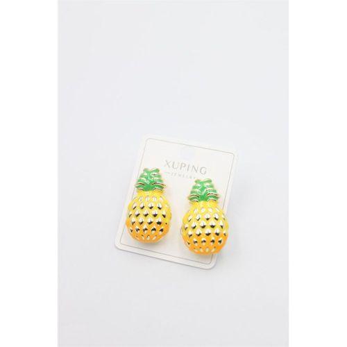 Mineli Ananas Küpe - Altın
