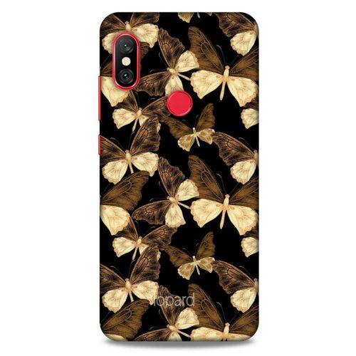 Xiaomi Mi A2 Lite Kılıf Kelebek Etkisi (41) Tank Kılıf Bej Yeşil