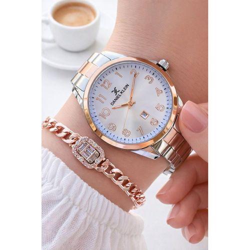 Daniel Klein Çelik Kordon 30 Mt Suya Dayanıklı Özel Tasarım Kadın Kol Saati + Bileklik VS.BLKT.0861