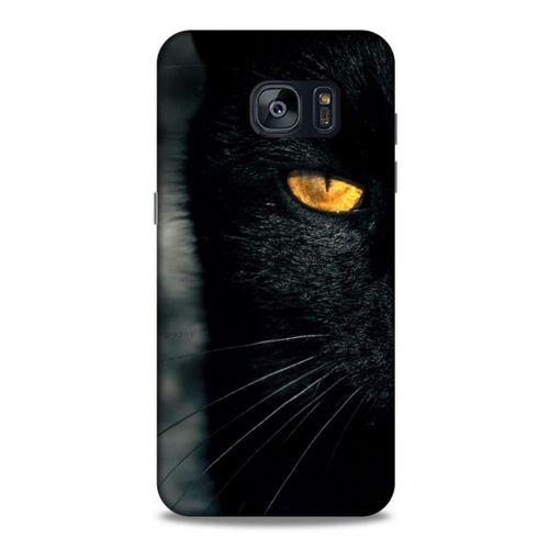 Lopard Samsung Galaxy S7 Edge Uyumlu Kılıf Kediler (42) Rugged Armor Kılıf Siyah Kedi