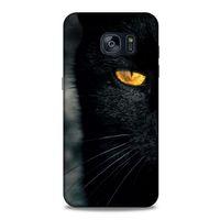 Lopard Samsung Galaxy S7 Edge Uyumlu Kılıf Kediler (42) Rugged Armor Kılıf Siyah Kedi