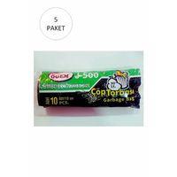 J-500 Jumbo Boy Çöp Torbası 80 x 110 cm 10 Lu Rulo x 5 Paket = 50 Adet (Siyah)