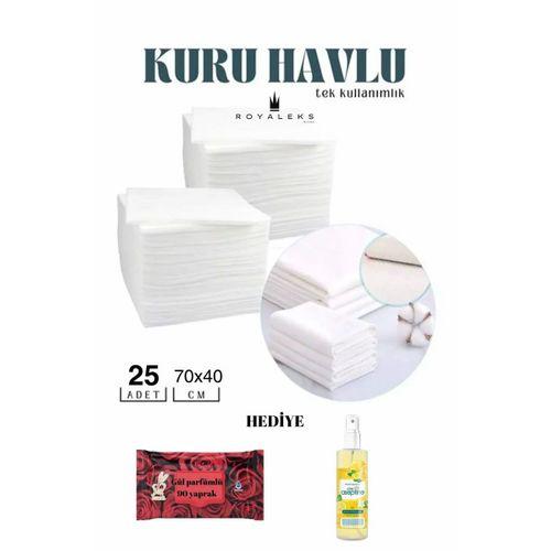 25 Adet Tek Kullanımlık Havlu Hasta Bakım Bebek Bakım Manikür Pedikür Havlusu HEDİYELİ