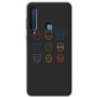 Samsung Galaxy A9 2018 Kılıf HD Desen Baskılı Arka Kapak - Avengers Minimalism