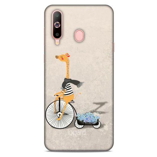 Samsung Galaxy A60 Kılıf FunnyMaX (17) Tasarım Kılıf Bej Zürafa
