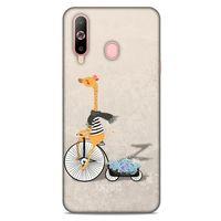 Samsung Galaxy A60 Kılıf FunnyMaX (17) Tasarım Kılıf Bej Zürafa