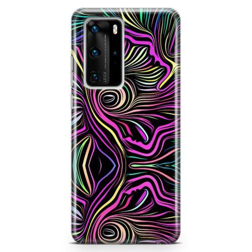 Huawei P40 Pro Kılıf Türbülans Arka Kapak Koruma Desenli Full Koruyucu