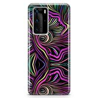 Huawei P40 Pro Kılıf Türbülans Arka Kapak Koruma Desenli Full Koruyucu
