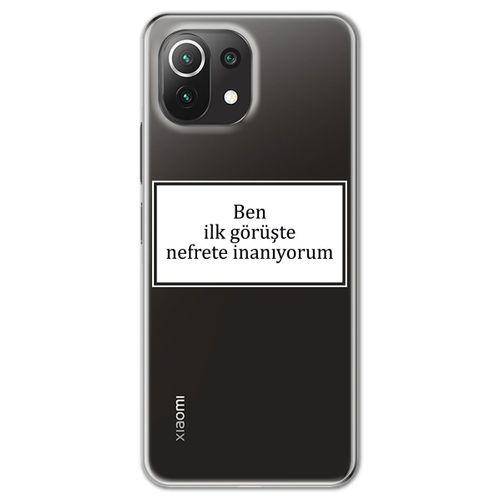 Xiaomi Mi 11 Lite Kılıf HD Yazı Baskılı Silikon Arka Kapak - Yazı 13