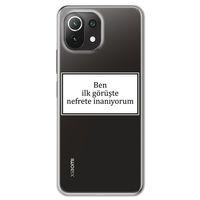 Xiaomi Mi 11 Lite Kılıf HD Yazı Baskılı Silikon Arka Kapak - Yazı 13