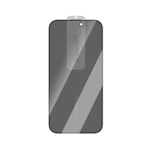 Apple iPhone 16 Pro Max CaseWorld Crystal Shadow Serisi Safir Coating 0.15mm 3D Privacy Temperli Cam Ekran Koruyucu