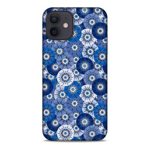 Apple iPhone 13 Uyumlu Kılıf Mavi Delisi (37) Silicone Cover Daireler