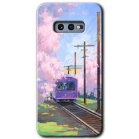 Potkal Hediye Fabrikası Samsung Galaxy S10e Kılıf HD Desen Baskılı Arka Kapak - Rails Paint