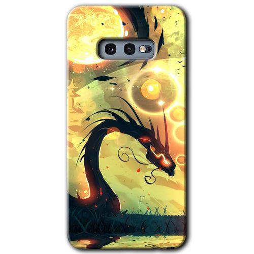 Samsung Galaxy S10e Kılıf HD Desen Baskılı Arka Kapak + Temperli Cam - Digital Dragon
