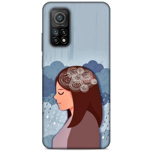 Xiaomi Mi 10T 5G Kılıf Depresyon (30) Silicone Case Şeker Pembe Sarı