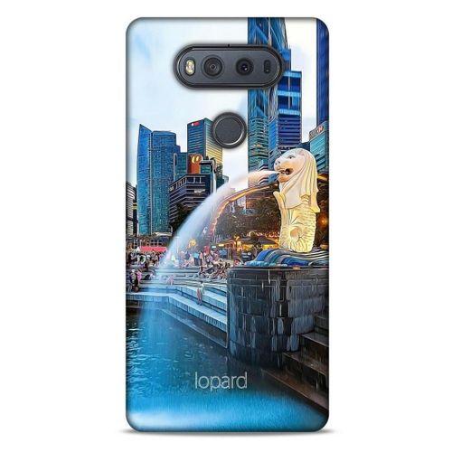 LG K61 Kılıf Dünya Mimarisi (47) Crystal Flex Kılıf Merlion Singapur