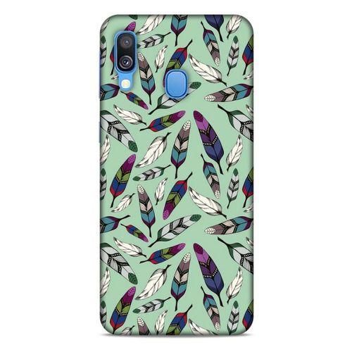 Samsung Galaxy A40 Kılıf Desenli Özel Seri Tüyler (14) Lansman Kılıf