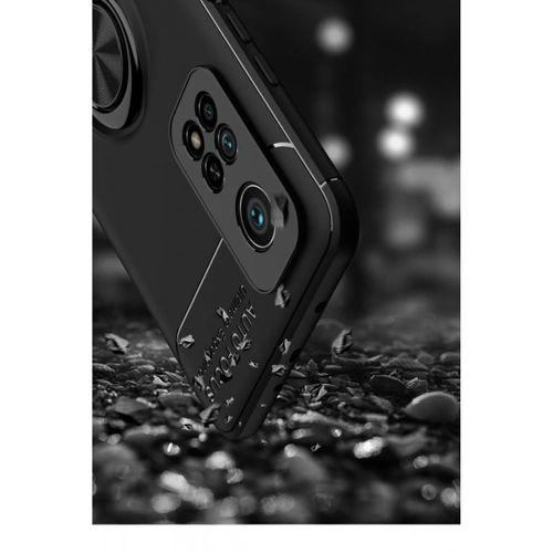 Xiaomi Mi 10T Kılıf Range Yüzüklü Silikon - Siyah-Gold