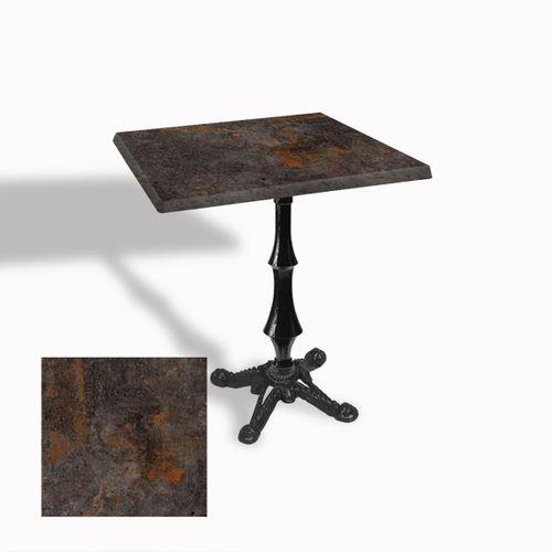 Dockers Çipa 1012 Döküm Ayak Kare Masa 80X80 cm - (Werzalit, Wermodin ve Allzalit Tabla) - Metalic Oxid 3