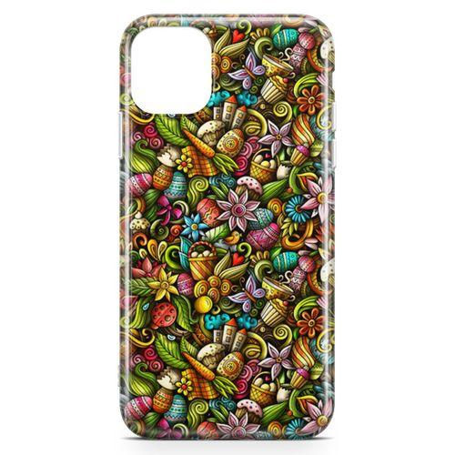 Apple iPhone 11 Pro Kılıf Happy Doodle Arka Kapak Koruma Desenli Full Koruyucu