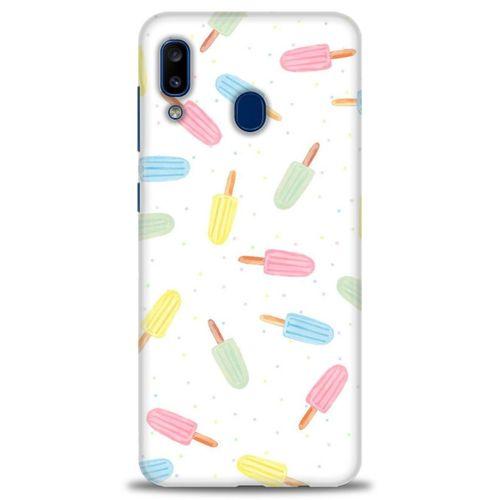Samsung Galaxy A20 Kılıf HD Baskılı Kılıf - Renkli Dondurmalar + Tam Ekran Koruyucu