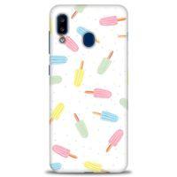 Samsung Galaxy A20 Kılıf HD Baskılı Kılıf - Renkli Dondurmalar + Tam Ekran Koruyucu