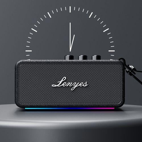 Lenyes S876 Supreme Serisi RGB Işıklı Taşınabilir Su Geçirmez TWS Bluetooth Hoparlör v5.3 45W