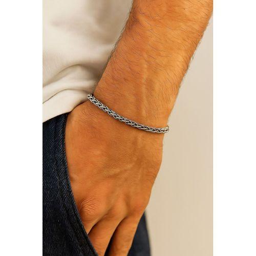 Lufigo Angelus Model 3Mm Kalın Kararmaz Unisex Bileklik Gümüş Kaplama – SNJ-357