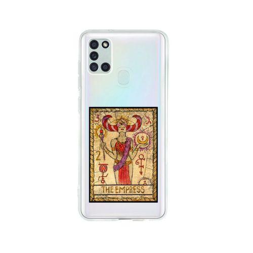 Samsung A21S The Empress Desenli Premium Şeffaf Silikon Kılıf