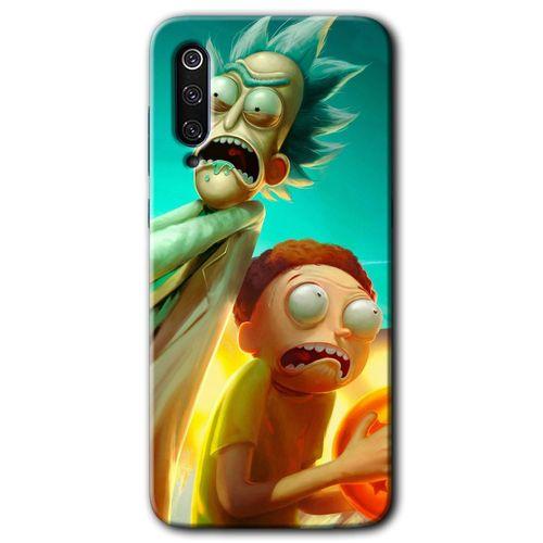 Potkal Hediye Fabrikası Xiaomi Mi 9 SE Kılıf HD Desen Baskılı Arka Kapak - Rick Morty