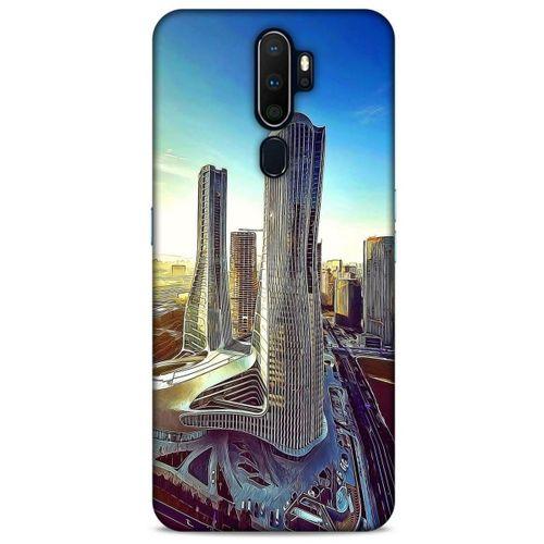 Oppo A5 2020 Kılıf Dünya Mimarisi (50) Shockproof Kılıf Pin On Towers