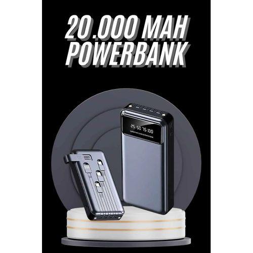 Hızlı Şarj Özellikli 20.000 Mah Dijital Göstergeli Usb Girişli Android Ve İos Uyumlu Powerbank