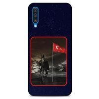 Samsung Galaxy A30s Kılıf Atatürk (40) Fit Silikon Kılıf Gece Yıldızlar