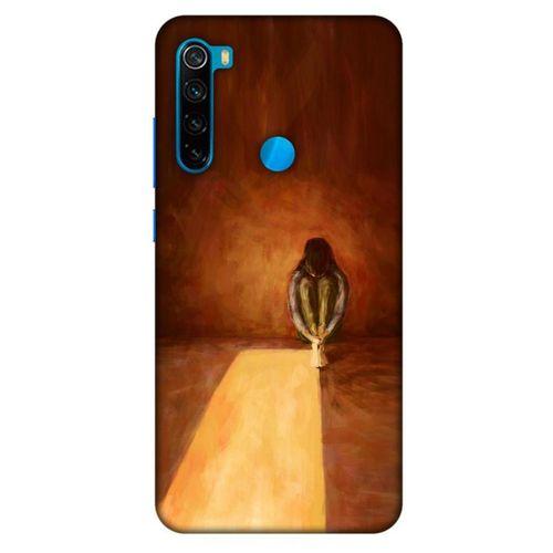 Xiaomi Redmi Note 8 Kılıf Depresyon (47) Crystal Flex Kılıf Siyah Kırmızı