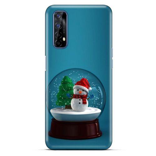 Oppo Realme 7 Kılıf Snowix (12) Koruyucu Silikon Yeşil Beyaz