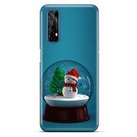 Oppo Realme 7 Kılıf Snowix (12) Koruyucu Silikon Yeşil Beyaz