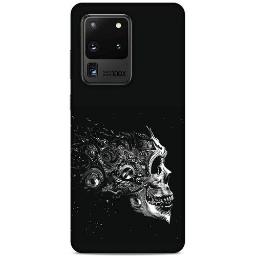 Lopard Samsung Galaxy S20 Ultra Uyumlu Kılıf Tattoo's (9) Kılıf Beyaz Siyah