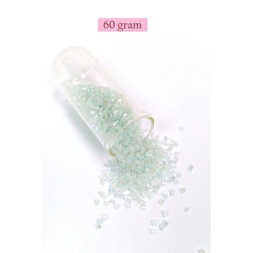 Kesme Cam Boncuk 2mm - 60 Gram - Şeffaf Beyaz - BNC368