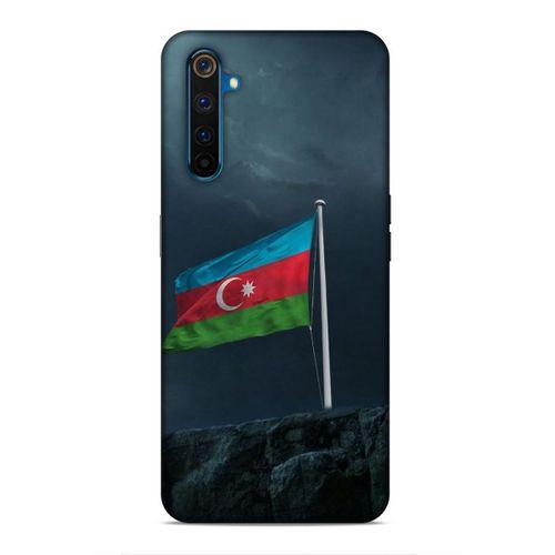 Realme 6 Pro Uyumlu Kılıf Azarbaijan (27) Tasarımlı Kılıf Mavi Beyaz