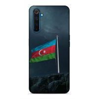 Realme 6 Pro Uyumlu Kılıf Azarbaijan (27) Tasarımlı Kılıf Mavi Beyaz