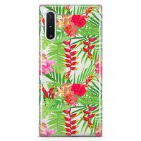 Samsung Galaxy Note 10 Kılıf Hatmi Çiçeği Arka Kapak Koruma Desenli Full Koruyucu